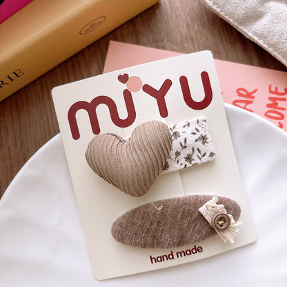 Collection of 2 Versatile Geometric Shaped Hair Clips, MyKids-USA®, Hair Pins, Claws & Clips, MyKids-USA - Size/Age - Average Size (0-12Y） - Color - Orange -  -  - TR2601061409-D.