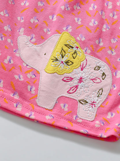 Arrival Autumn Girls Cartoon Elephant And Flowers Pattern Ruffle Neck Long Sleeves Princess Dress, MyKids-USA®, Baby & Toddler Dresses, MyKids-USA -  -  -  -  -  -  - 