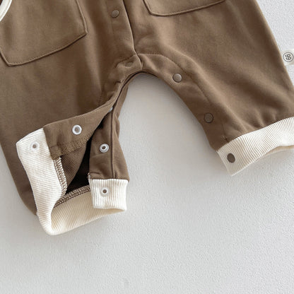 Autumn Arrival Baby Unisex Long Sleeves Teddy Bear Pattern Casual Hooded Rompers, MyKids-USA®, Baby One-Pieces, MyKids-USA -  -  -  -  -  -  - 