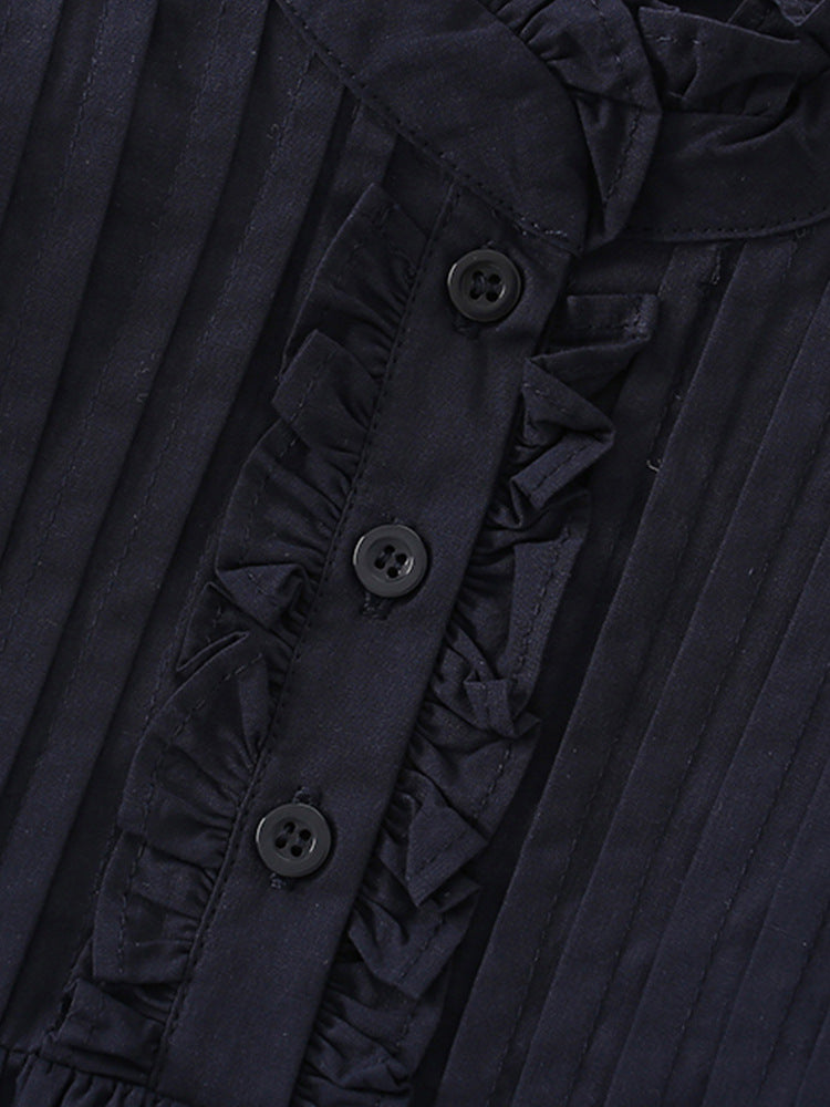 Baby Girls Kids Solid Color Short Sleeve Ruffle Crew Neck Dress, MyKids-USA®, Baby & Toddler Dresses, MyKids-USA -  -  -  -  -  -  - 