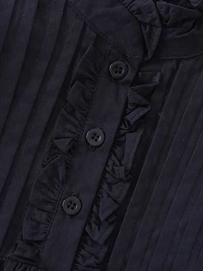 Baby Girls Kids Solid Color Short Sleeve Ruffle Crew Neck Dress, MyKids-USA®, Baby & Toddler Dresses, MyKids-USA -  -  -  -  -  -  - 