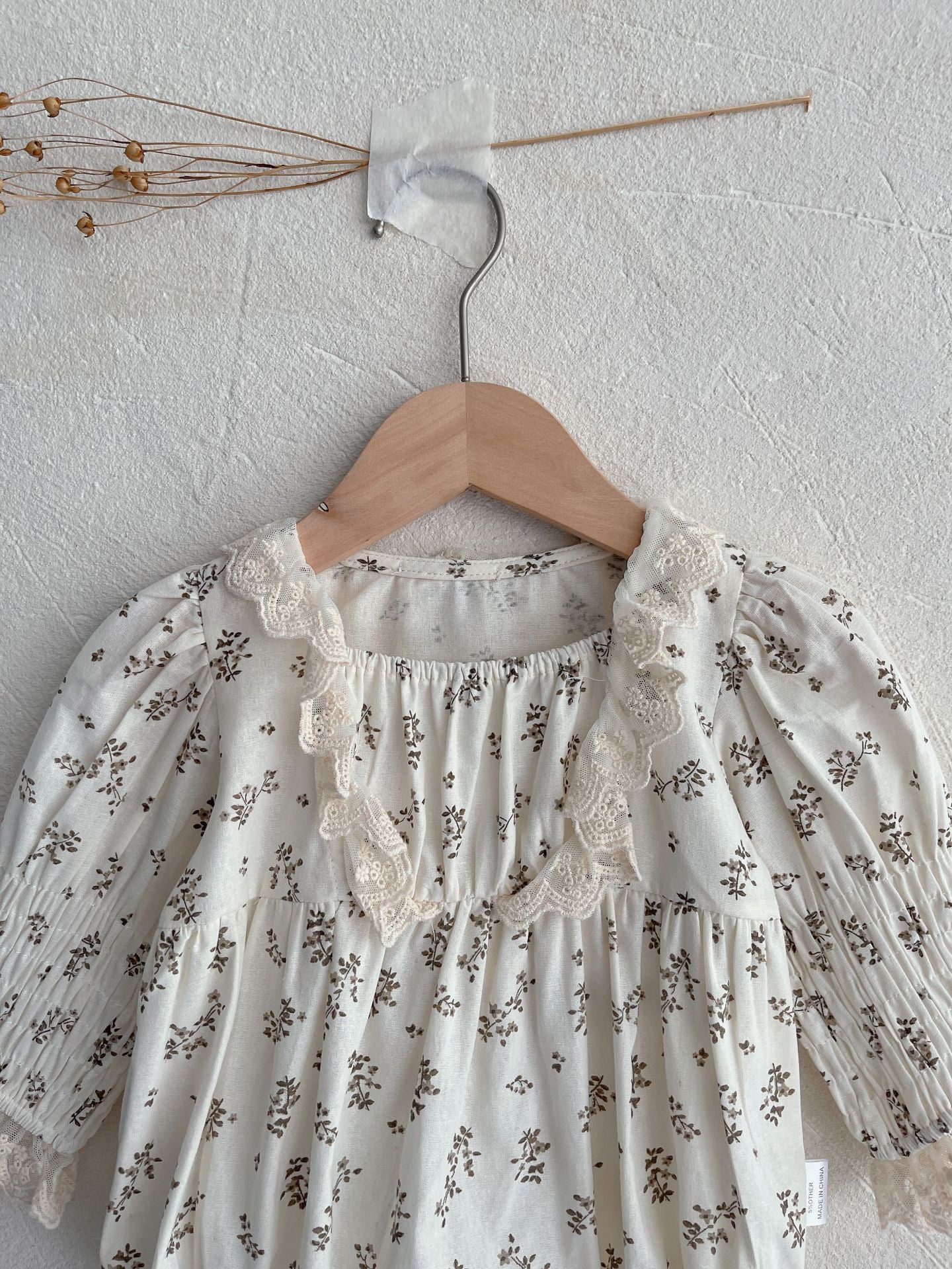 Baby Girls Ruffle Lace Square Neck Floral Soft Onesies, MyKids-USA®, Baby One-Pieces, MyKids-USA -  -  -  -  -  -  - 