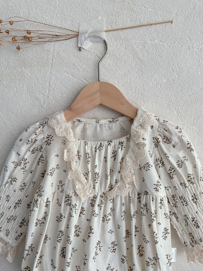 Baby Girls Ruffle Lace Square Neck Floral Soft Onesies, MyKids-USA®, Baby One-Pieces, MyKids-USA -  -  -  -  -  -  - 