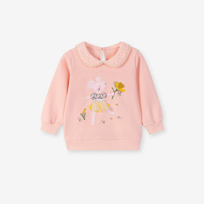 Autumn Arrival Kids Girls Animals and Flowers Cartoon Pattern Long Sleeves Top Sweatshirt, MyKids-USA®, Sweatshirts, MyKids-USA -  -  -  -  -  -  - 