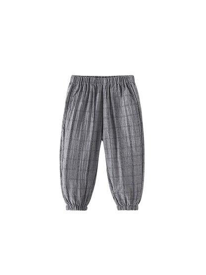 Arrival Summer Trendy Plaid Check Kids Sweatpants-Style Trousers