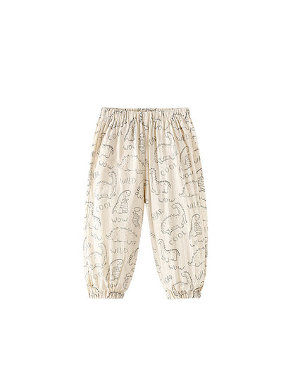 Arrival Summer Girls Cartoon Pattern Loose Fit Anti-Mosquito Pants