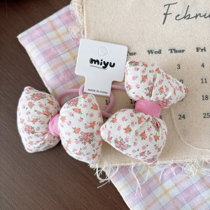 Collection of Flowers Hair Clips or Hair Ties, MyKids-USA®, Hair Pins, Claws & Clips, MyKids-USA - Size/Age - Average Size (0-12Y） - Color - White -  -  - TR2605022129-H.
