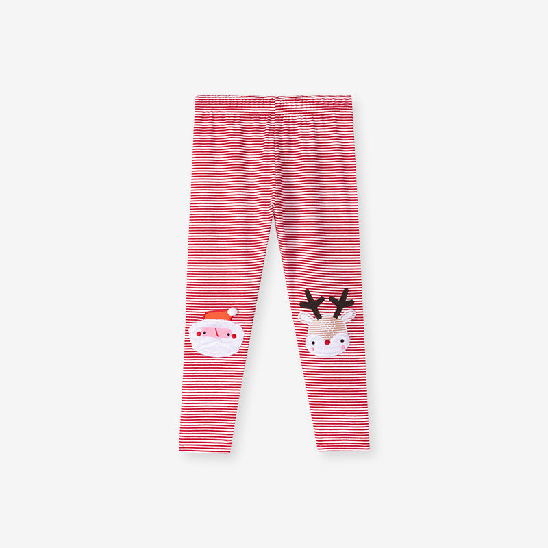 Spring and Autumn Girls Christmas Cartoon Pattern Sweatshirt and Striped Pants Clothing Set, MyKids-USA®, Baby & Toddler Outfits, MyKids-USA -  -  -  -  -  -  - 