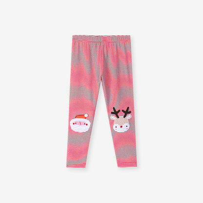 Spring and Autumn Girls Christmas Cartoon Pattern Sweatshirt and Striped Pants Clothing Set, MyKids-USA®, Baby & Toddler Outfits, MyKids-USA -  -  -  -  -  -  - 