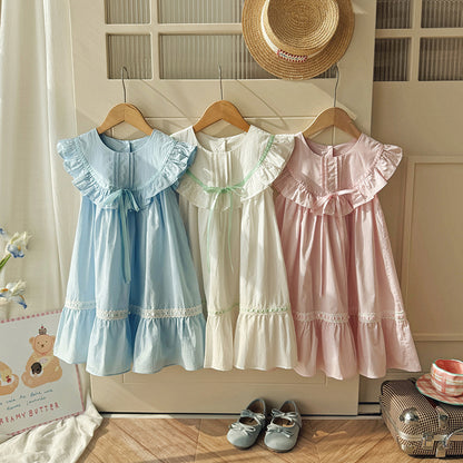Summer Arrival Baby Girls Sleeveless Lace Pattern Dress, MyKids-USA®, Baby & Children's Dresses, MyKids-USA -  -  -  -  -  -  - .