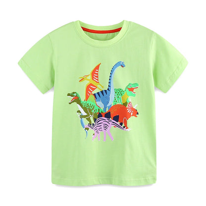 Summer Boys’ Dinosaurs Animals Cartoon Pattern T-shirt in European and American Style, MyKids-USA®, Baby & Toddler Tops, MyKids-USA -  -  -  -  -  -  - 