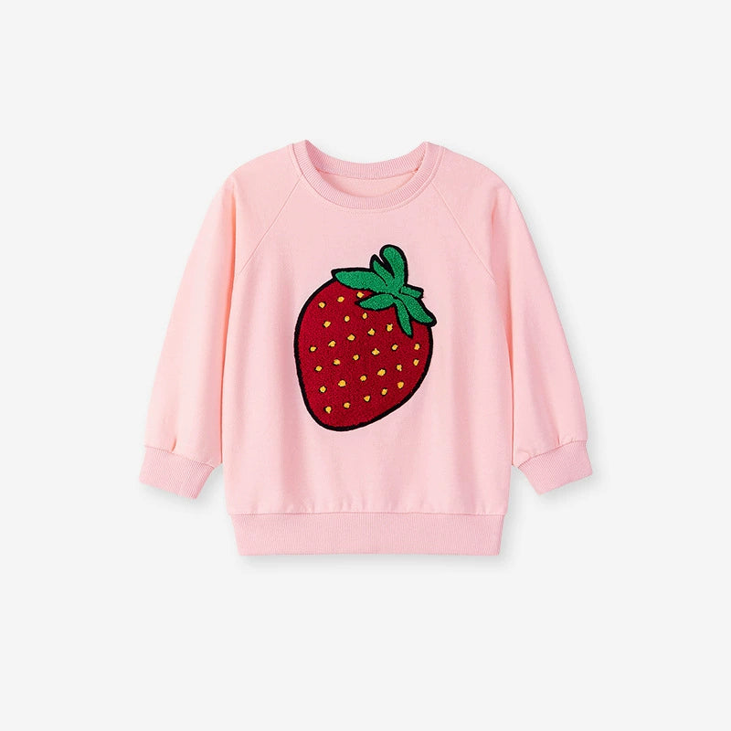 Spring and Autumn Girls Strawberry Pattern Long Sleeves Sweatshirt and Plain Pants Clothing Set, MyKids-USA®, Baby & Toddler Outfits, MyKids-USA -  -  -  -  -  -  - 