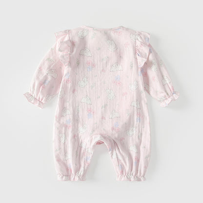 Arrival Spring Baby Girls Cute Pink Cartoon Pattern Long Sleeves Rompers, MyKids-USA®, Baby One-Pieces, MyKids-USA -  -  -  -  -  -  - .