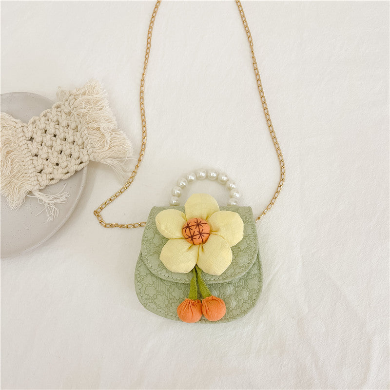 Children Girl Floral Pattern Cute Crossbody Bags, MyKids-USA®, Cross Body Bags, MyKids-USA - Size/Age - Average Size (0-12Y) - Color - Green -  -  - JM2210301245-E.