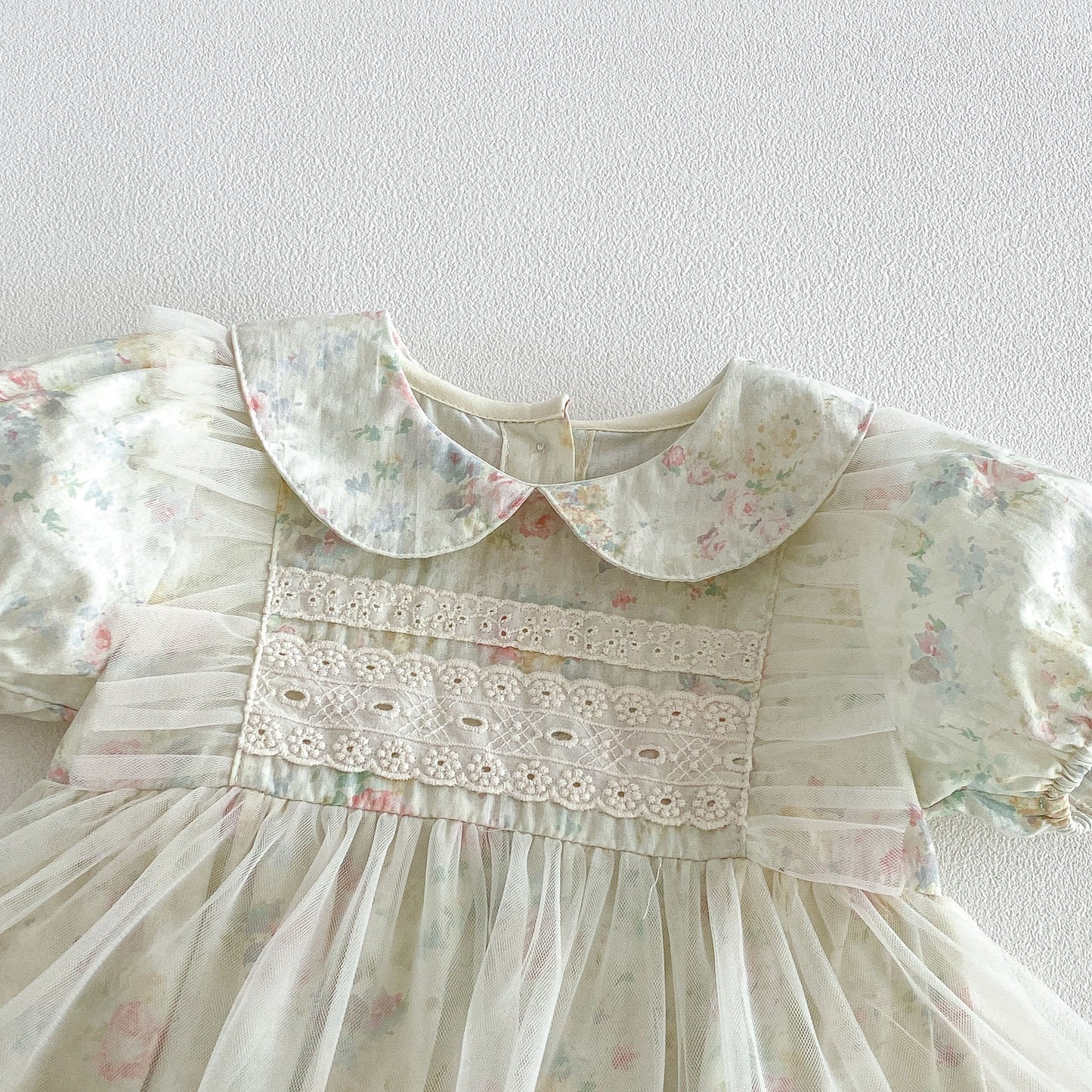 Summer Arrival Baby Girls Short Sleeves Flowers Pattern Tulle Decorated Bodysuit Dress, MyKids-USA®, Baby & Toddler Dresses, MyKids-USA -  -  -  -  -  -  - .