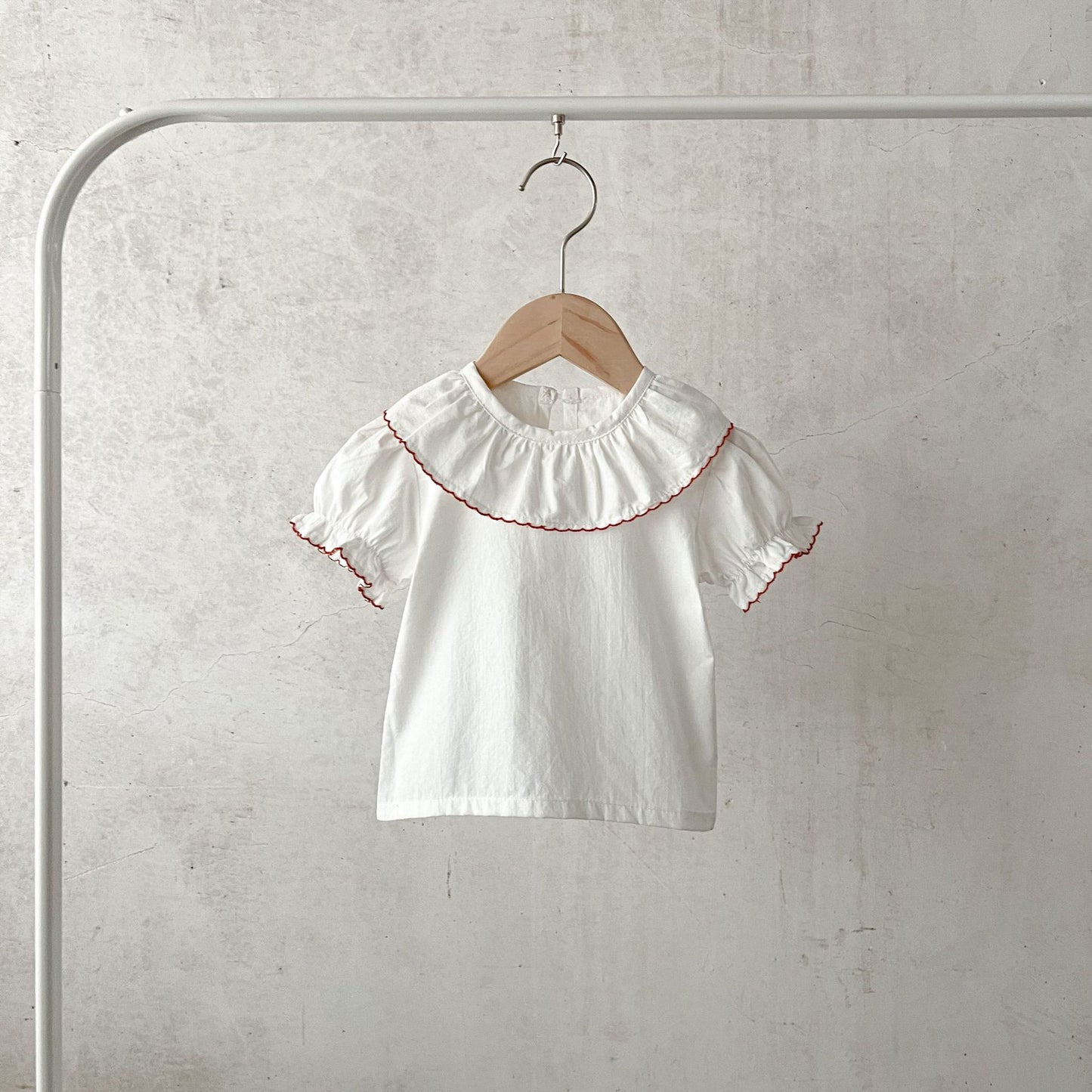 Baby Girl White Blouses With Denim Shorts Sets