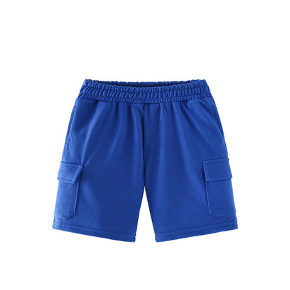 Hot Selling High Quality Boys’ Summer Blue Soft Sport Shorts, MyKids-USA®, Short Trousers, MyKids-USA - Size/Age - 100 (2-3Y) - Color - Blue -  -  - TR2506121632-A
