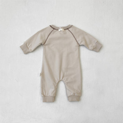 MyKids-USA® Autumn Hot Selling Baby Unisex Letters Pattern Pocketed Long Sleeves Romper