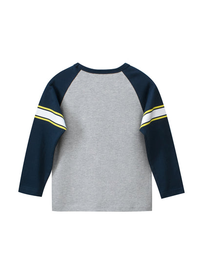 Autumn Baby Boys Letters Print Striped Long Sleeves Crew Neck Base Top Shirt, MyKids-USA®, Baby & Toddler Outerwear, MyKids-USA -  -  -  -  -  -  - 