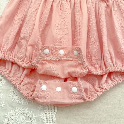 Summer Baby Girls French-style Floral Embroidery Pattern Short-sleeved Plain Bodysuit and Dress – Princess Sister Matching Set, MyKids-USA®, Baby & Children's Outfits, MyKids-USA -  -  -  -  -  -  - .