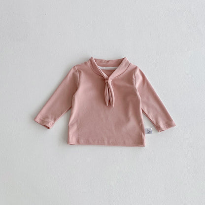 Autumn and Spring Arrival Baby Kids Girls Long Sleeves Navy Collar Top, MyKids-USA®, Baby & Toddler Tops, MyKids-USA - Size/Age - 73 (6-9M) - Color - Pink -  -  - TR2511042318-B