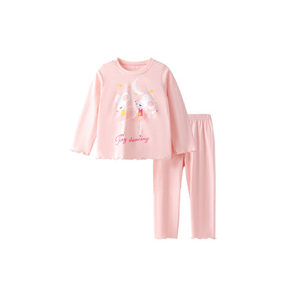 Spring and Autumn Girls Cartoon Pattern Long Sleeves Top and Pants Clothing Set, MyKids-USA®, Baby & Toddler Outfits, MyKids-USA - Size/Age - 100 (2-3Y) - Color - Pink -  -  - TR2509232328-A