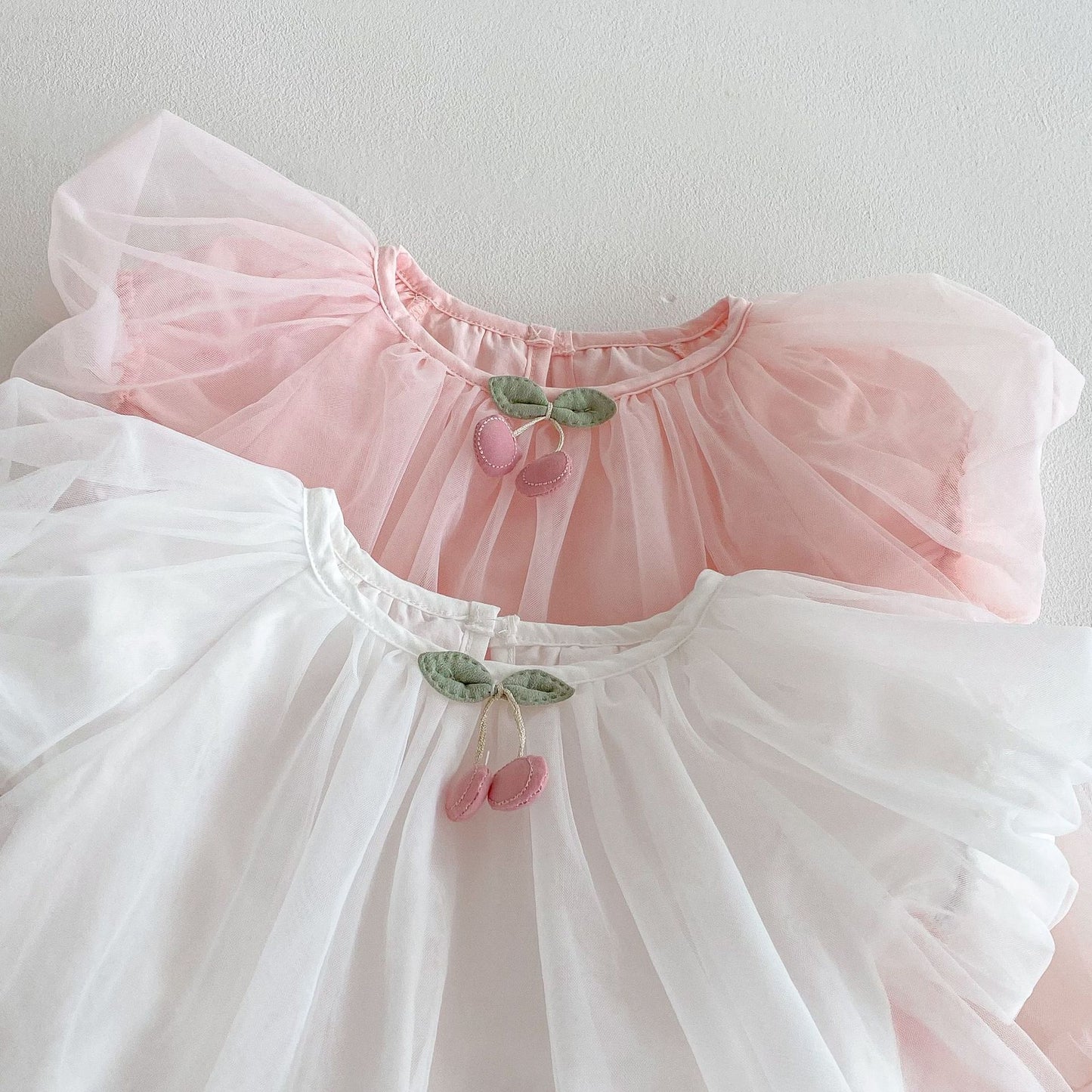 Summer Arrival Baby Girls Cute Short Sleeves Solid Color Tulle Design Onesies, MyKids-USA®, Baby One-Pieces, MyKids-USA -  -  -  -  -  -  - 