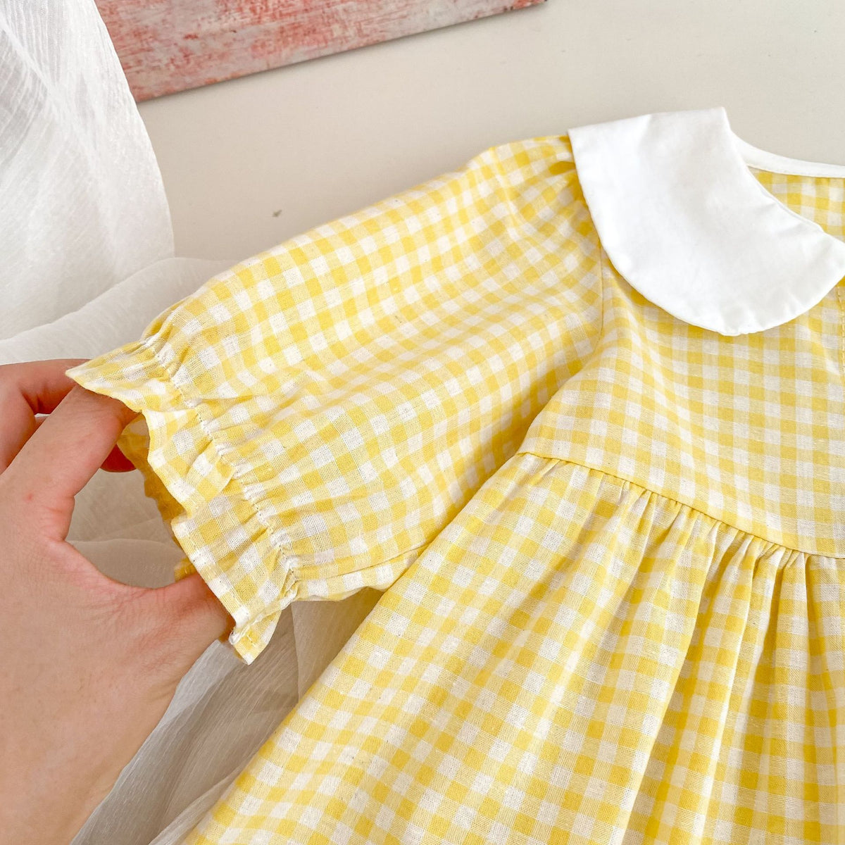 MyKids-USA® Baby Long Sleeves Cute Flowers Embroidered Dress