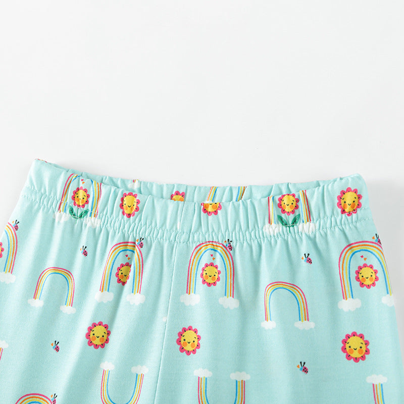 Summer Hot Selling Baby Kids Girls Short Sleeves Flowers Cartoon Pattern T-shirt and Pants Clothing Set, MyKids-USA®, Baby & Toddler Outfits, MyKids-USA -  -  -  -  -  -  - .