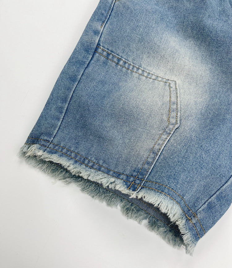 Arrival Summer Unisex Street Fashion Cool and Casual Washed Denim Shorts, MyKids-USA®, Denim Shorts, MyKids-USA -  -  -  -  -  -  - 