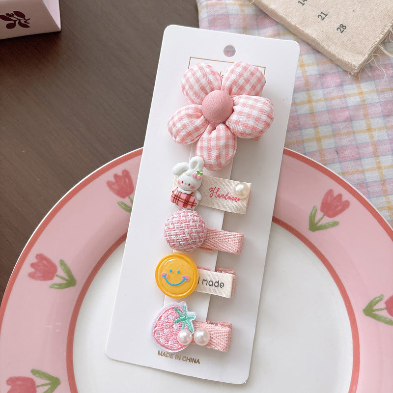 Cute Cartoon Pattern Hair Clips, MyKids-USA®, Hair Pins, Claws & Clips, MyKids-USA - Size/Age - Average Size (0-12Y） - Color - Light Pink -  -  - TR2604161439-D.