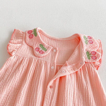Summer Arrival Baby Girls Short Sleeves Fruits Pattern Rompers Bodysuits, MyKids-USA®, Baby & Children's One-Pieces, MyKids-USA -  -  -  -  -  -  - .