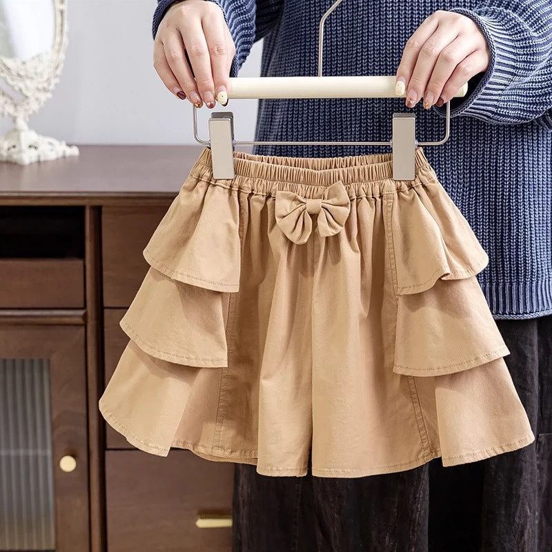 Summer Baby Kids Girls Bows Tied Sweet Casual Pleated Skirt