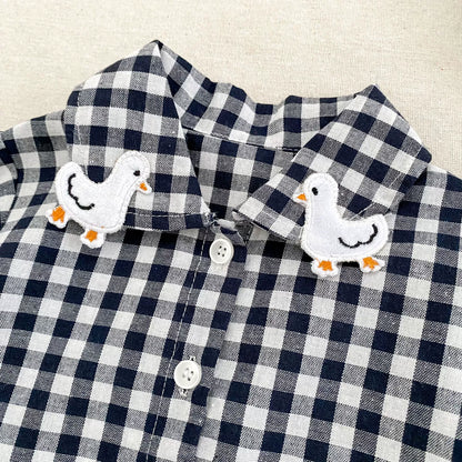 Spring and Autumn Baby Kids Boys Letters Pattern Sleeveless Blue Overalls and Plaid Long Sleeves Shirt Clothing Set, MyKids-USA®, Baby & Toddler Outfits, MyKids-USA -  -  -  -  -  -  - 