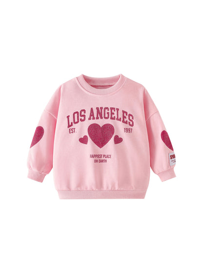 MyKids-USA® Spring and Autumn Baby Kids Girls Letters Pattern Long Sleeves Sweatshirt