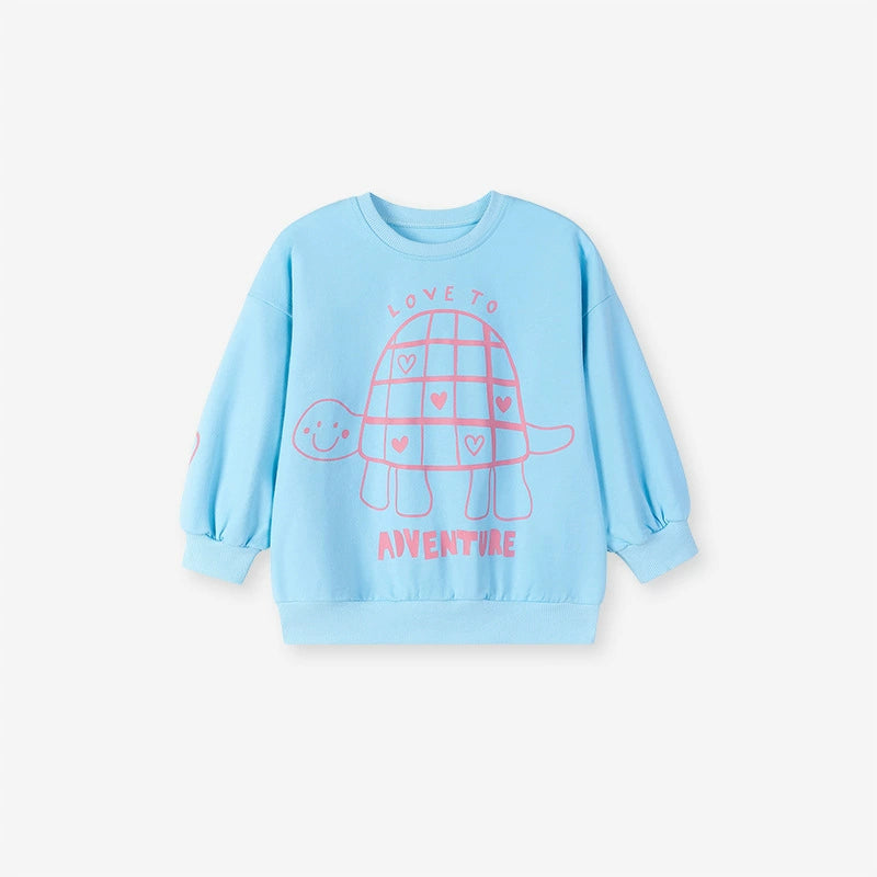 Spring and Autumn Girls Tortoise Cartoon Pattern Long Sleeves Sweatshirt and Striped Pants Clothing Set, MyKids-USA®, Baby & Toddler Outfits, MyKids-USA -  -  -  -  -  -  - 