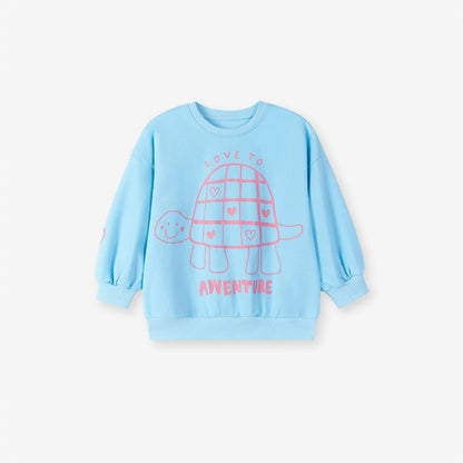 Spring and Autumn Girls Tortoise Cartoon Pattern Long Sleeves Sweatshirt and Striped Pants Clothing Set, MyKids-USA®, Baby & Toddler Outfits, MyKids-USA -  -  -  -  -  -  - 