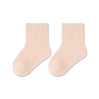 Autumn and Spring Baby Unisex Breathable Hearts Pattern or Solid Color Socks, MyKids-USA®, Baby & Toddler Socks & Tights, MyKids-USA - Size/Age - XS (0-6M) - Color - Light Pink -  -  - TR2602031113-G.
