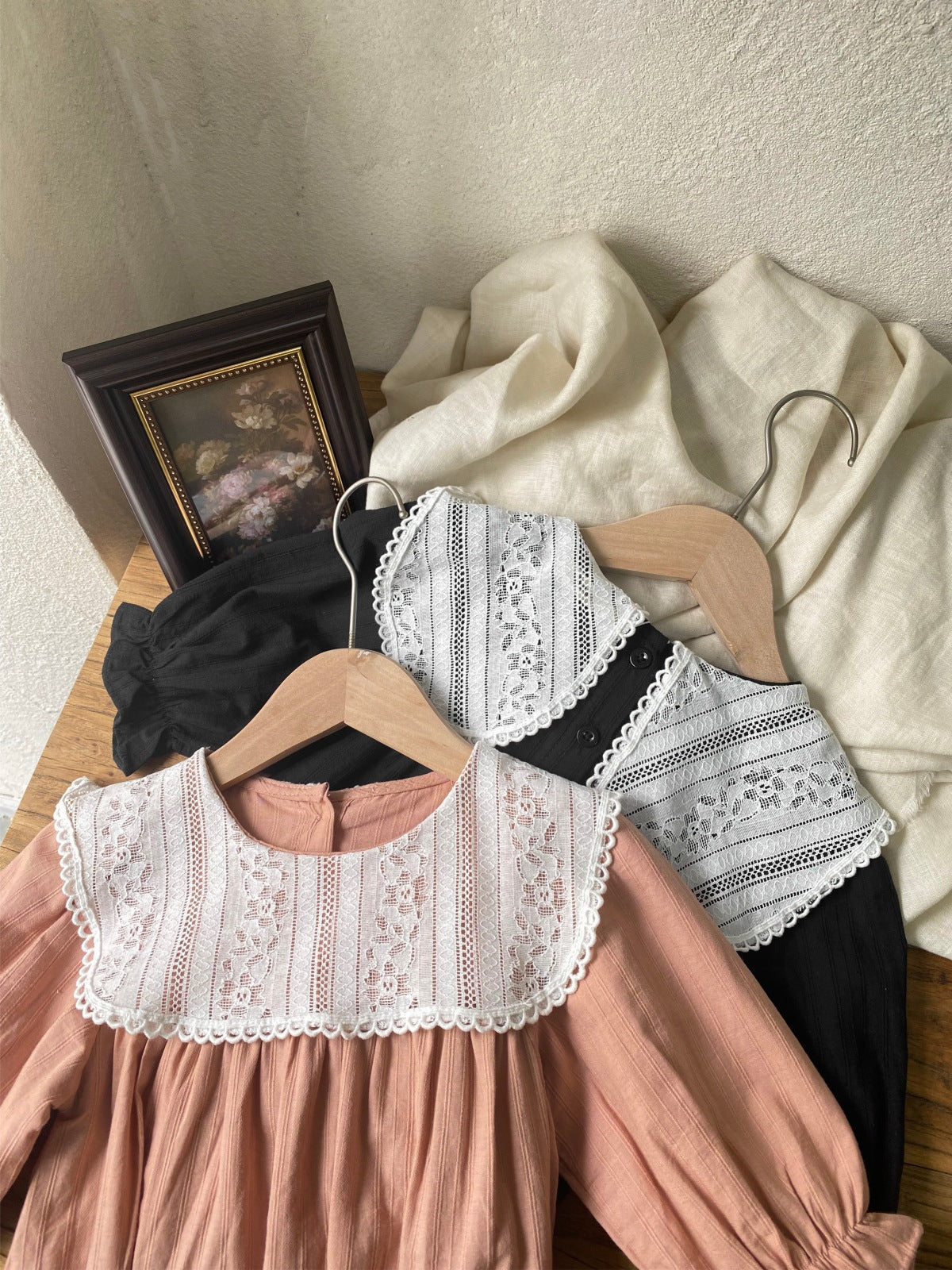 MyKids-USA® Autumn Arrival Flowers Pattern Lace Trim Baby Kids Girls Princess Long Sleeves Bodysuit