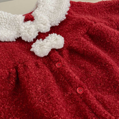 Winter Arrival Baby Kids Girls Color Patchwork Long Sleeves Warm Fluffy Coat, MyKids-USA®, Puffer Jackets, MyKids-USA -  -  -  -  -  -  - 