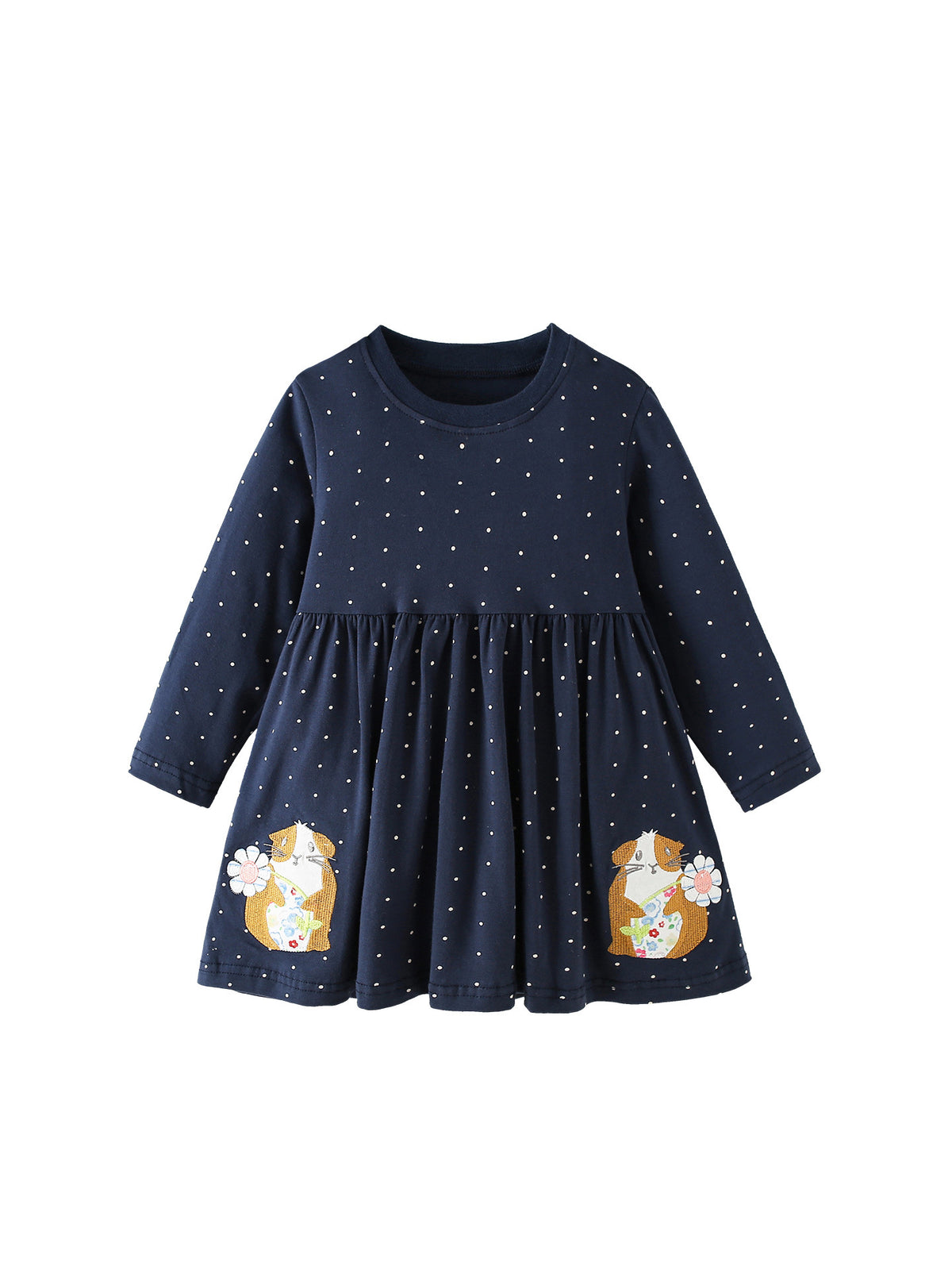 MyKids-USA® Autumn Arrival Baby Kids Girls Princess Cartoon Pattern Long Sleeves Dress