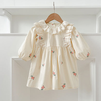 Arrival Autumn Baby Kids Girls Long Sleeves Floral Embroidery Pattern French Collar Onesies and Dress – Princess Sister Matching Set, MyKids-USA®, Baby & Toddler Outfits, MyKids-USA - Size/Age - 66 (3-6M) - Color - Apricot -  -  - TR2408161040-A