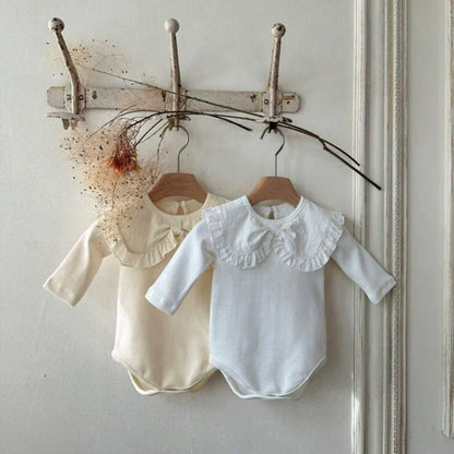 Autumn and Spring Arrival Baby Girls Solid Color Long Sleeves Bodysuit with Collar, MyKids-USA®, Bodysuits, MyKids-USA -  -  -  -  -  -  - .
