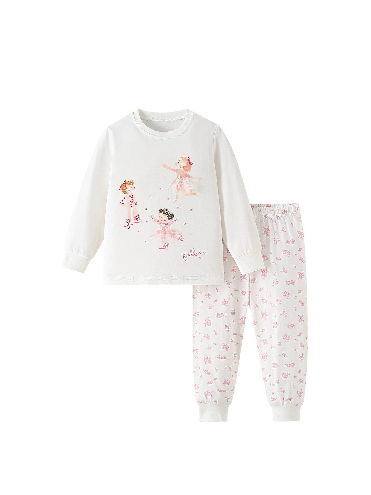 MyKids-USA® Winter and Autumn Baby Kids Girls Cartoon Pattern Long Sleeves Top and Floral Pants Clothing Set