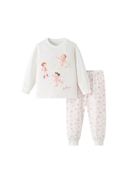 MyKids-USA® Winter and Autumn Baby Kids Girls Cartoon Pattern Long Sleeves Top and Floral Pants Clothing Set
