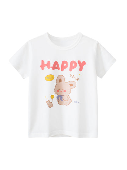 Adorable Print Girls’ Casual T-Shirt For Summer