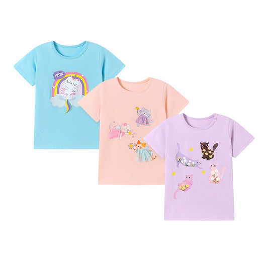 Kids’ Cartoon Pattern Short Sleeves T-shirt in European and American Style for Summer, MyKids-USA®, Baby & Toddler Tops, MyKids-USA -  -  -  -  -  -  - .