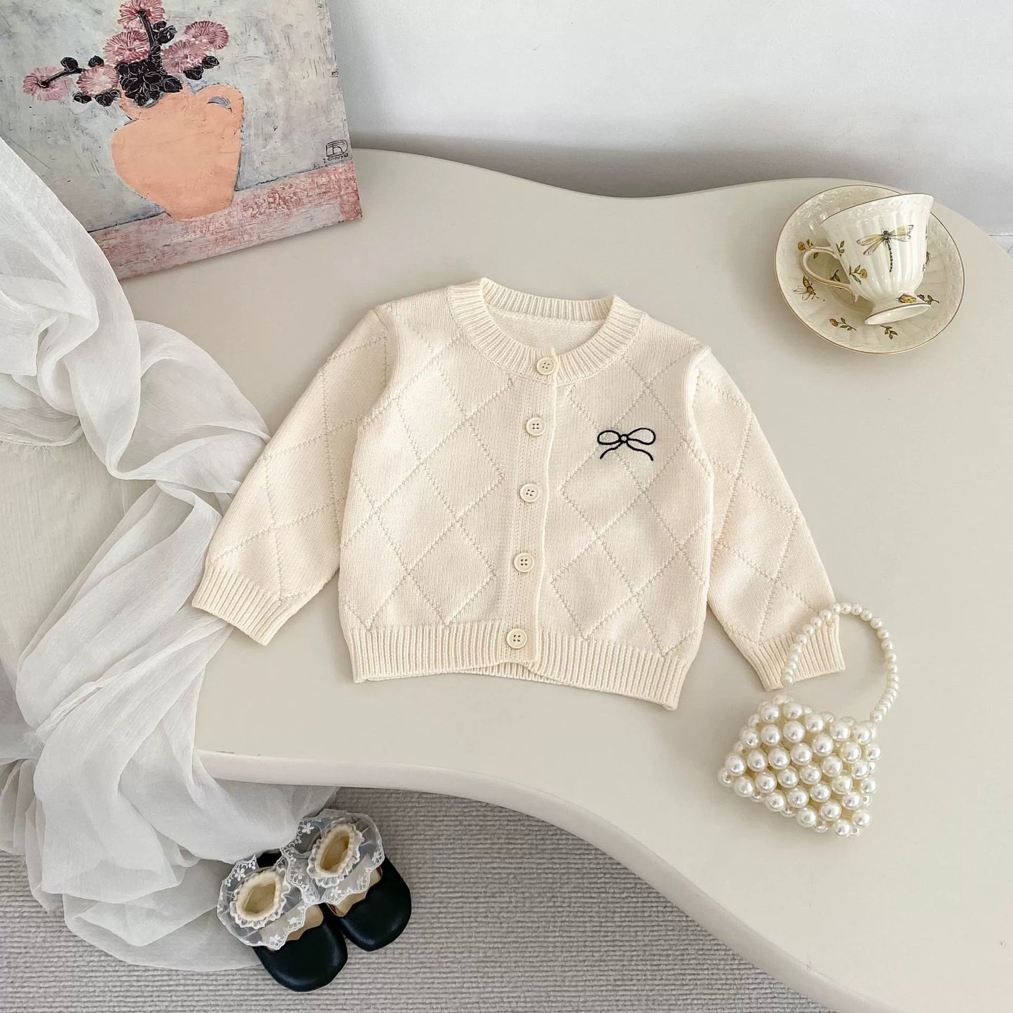 Spring and Autumn Kids Girls Argyle Pattern Long Sleeves Cardigan and Pants Clothing Set, MyKids-USA®, Baby & Toddler Outfits, MyKids-USA -  -  -  -  -  -  - 