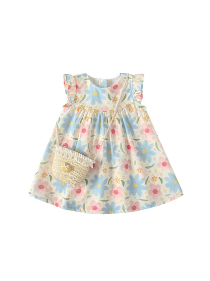 Summer Arrival Baby Girls Sleeveless Floral Pattern Dress, MyKids-USA®, Baby & Children's Dresses, MyKids-USA -  -  -  -  -  -  - .