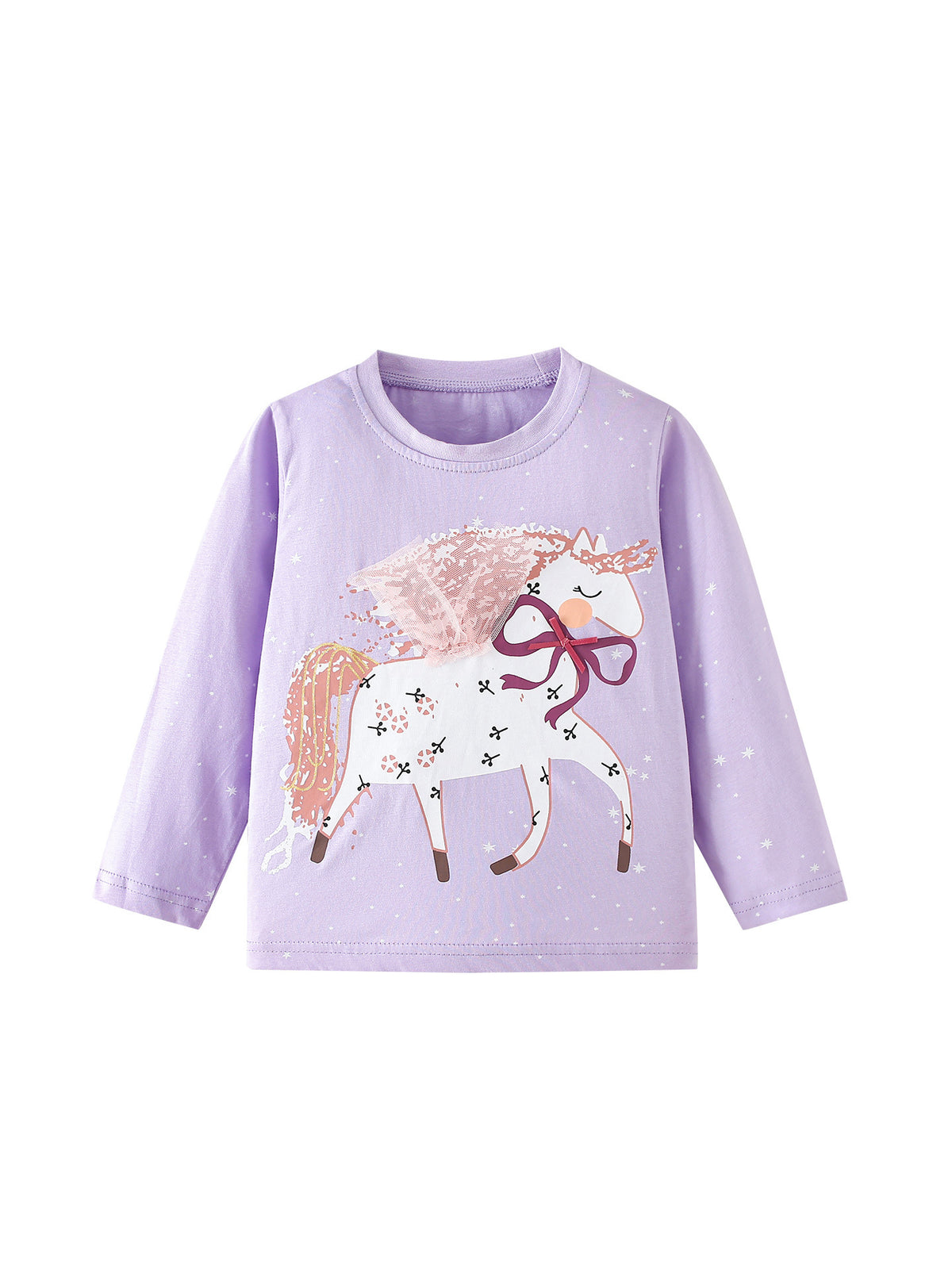 MyKids-USA® Spring and Autumn Baby Kids Girls Cartoon Pattern Long Sleeves Top